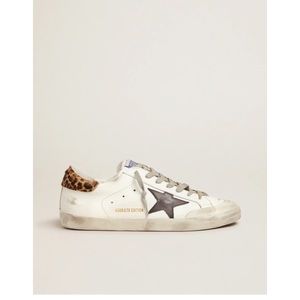 Golden Goose Super-Star sneakers with double tongue and leopard-print heel tab